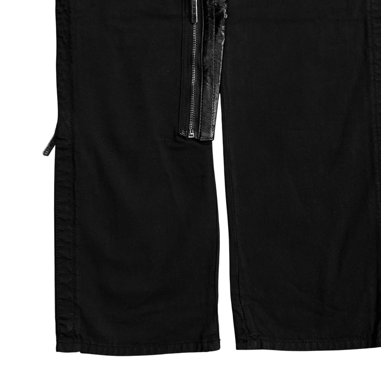 Dirk Bikkembergs Datchable Leather Cargo Pocket Pants