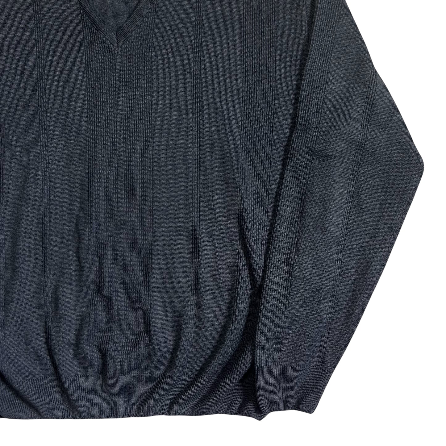 Ann Demeulemeester Rib Decorated V-Neck Knit Sweater