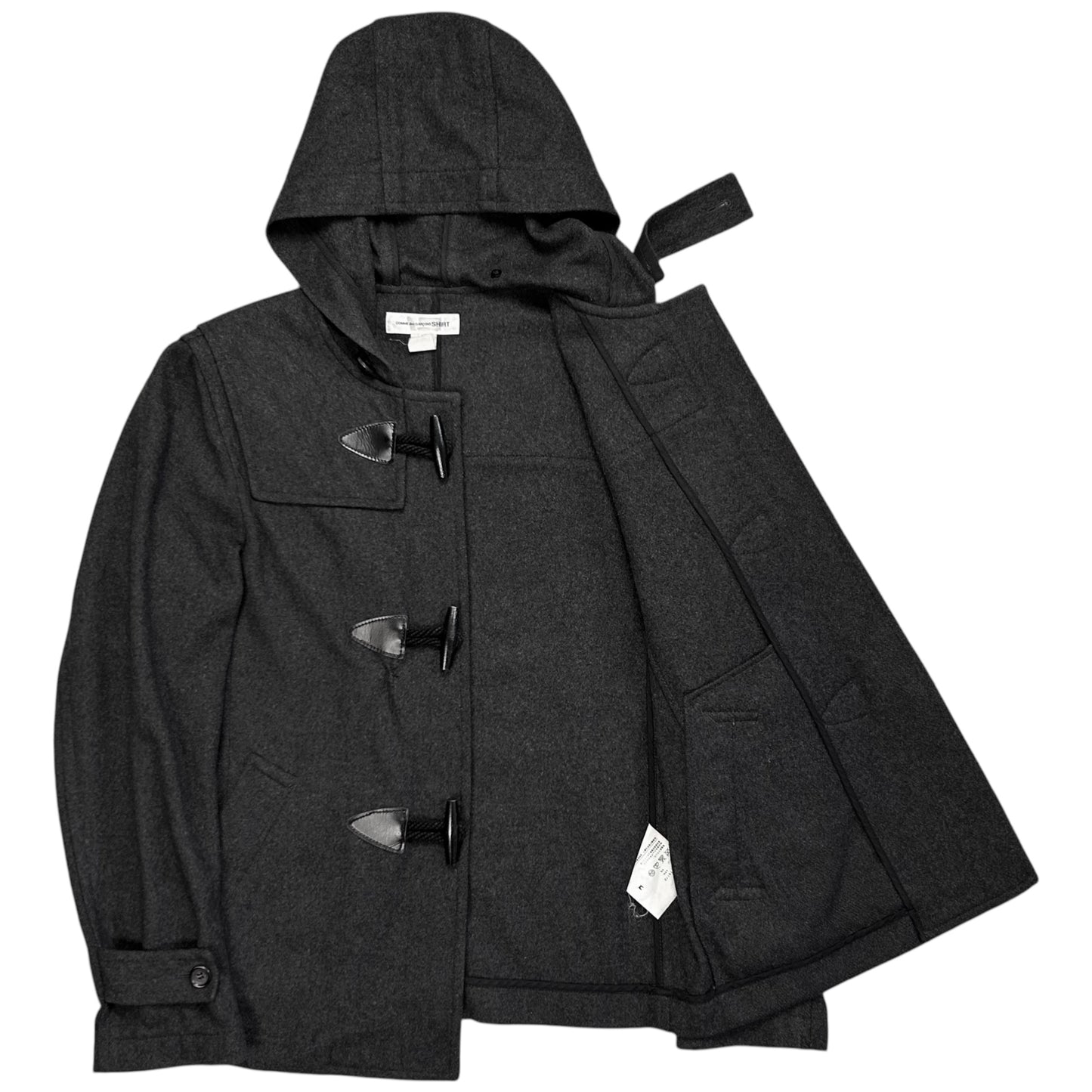 Comme des Garcons Shirt Hooded Duffle Wool Jacket - AW17