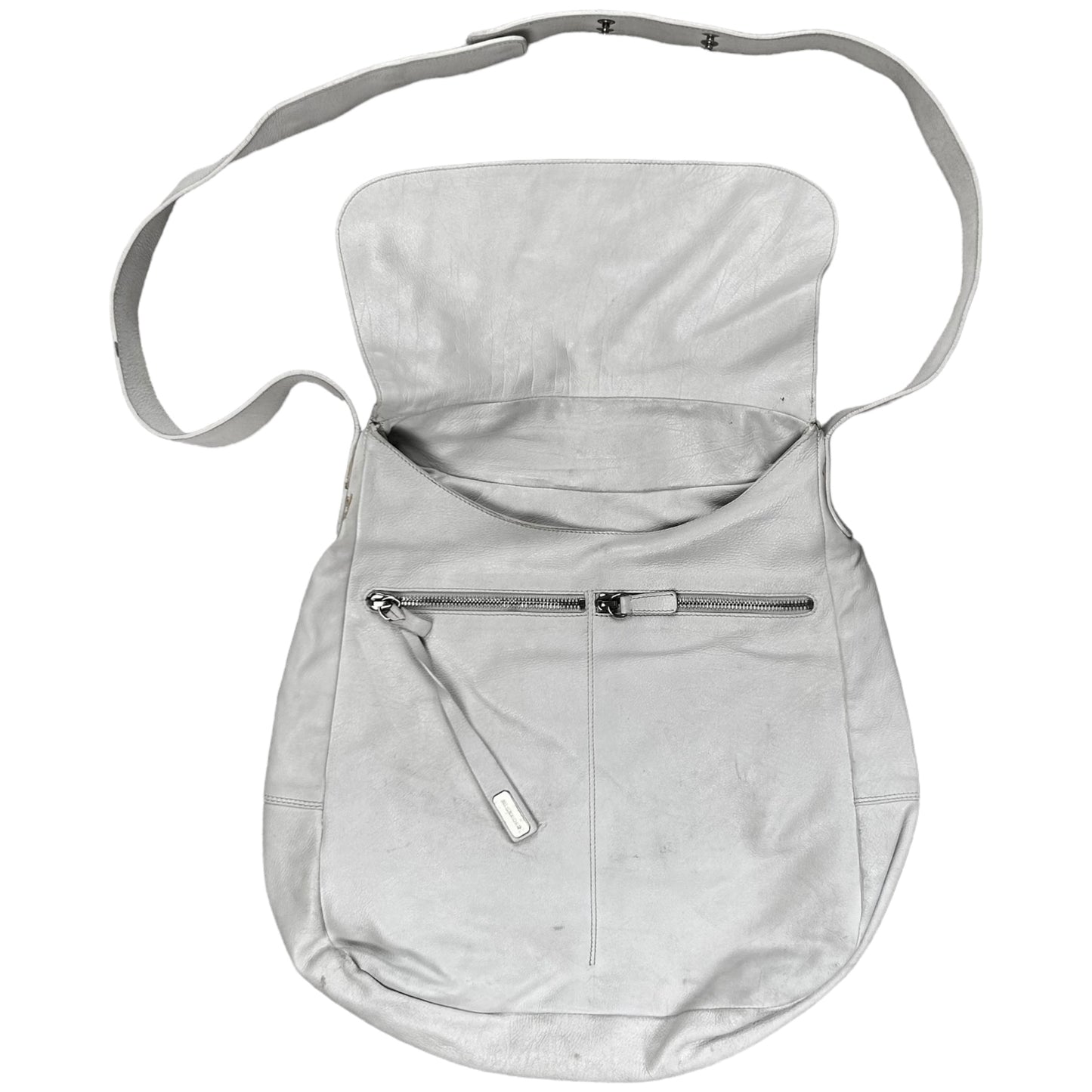 Jil Sander Snapped Strap Leather Flap Bag