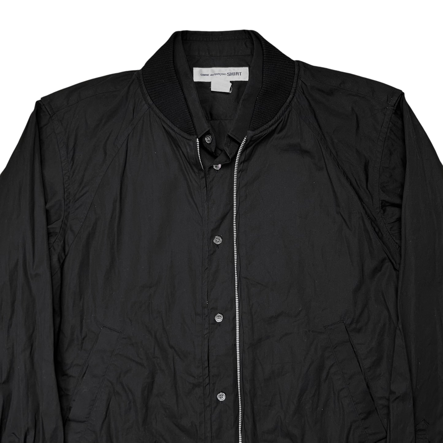 Comme des Garcons Shirt Bomber Jacket Attached Shirt - AW19