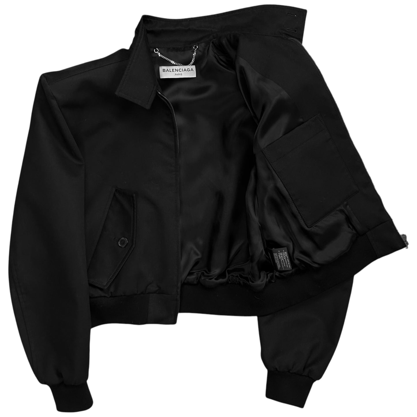Balenciaga Cropped Flying Shoulders Harrington Jacket - SS17