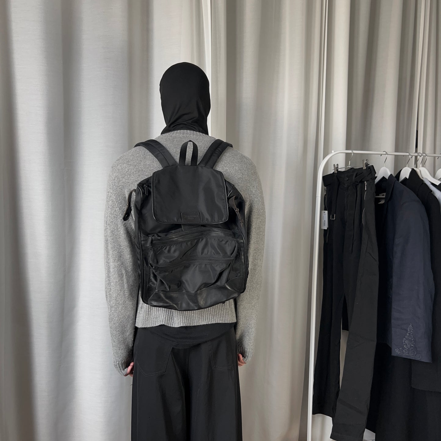 Y’Saccs Yohji Yamamoto Leather Embellished Bagpack