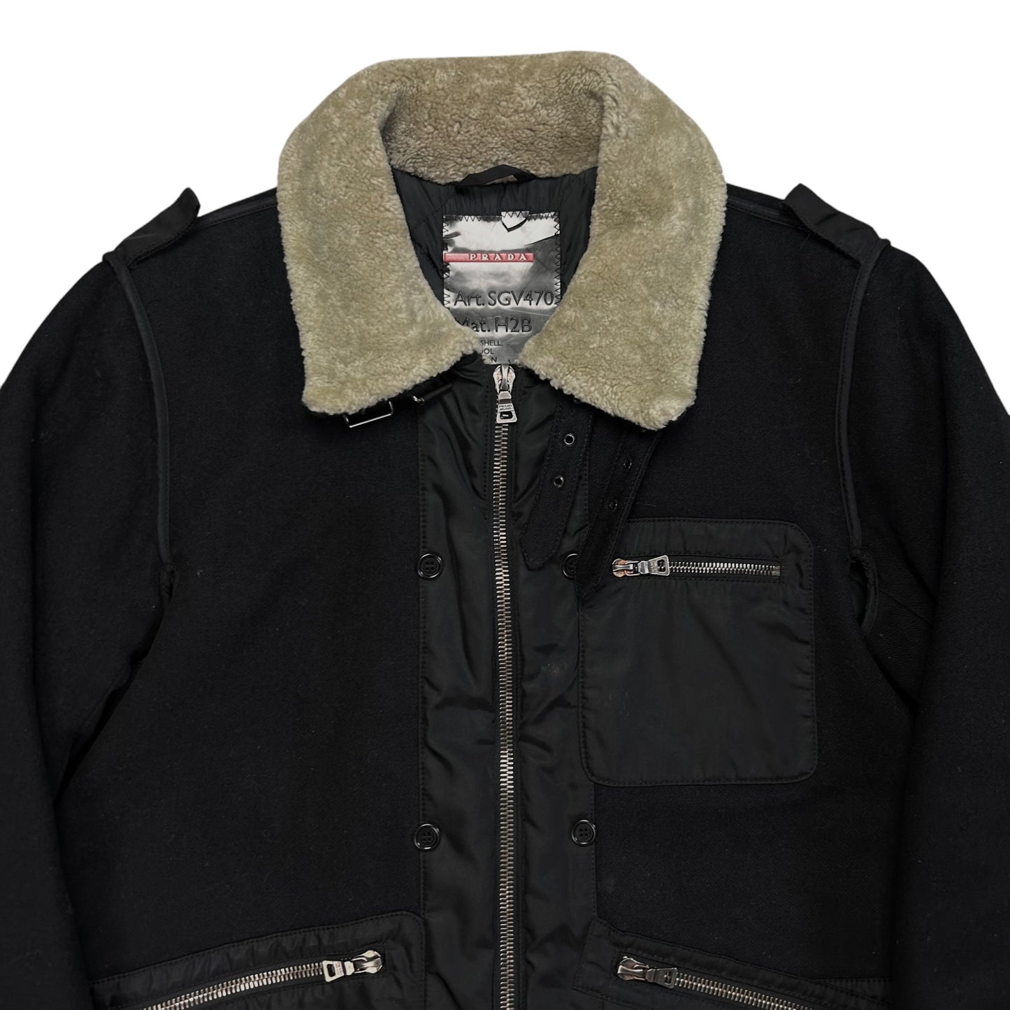 Prada Sheep Fur Flight Zip Jacket