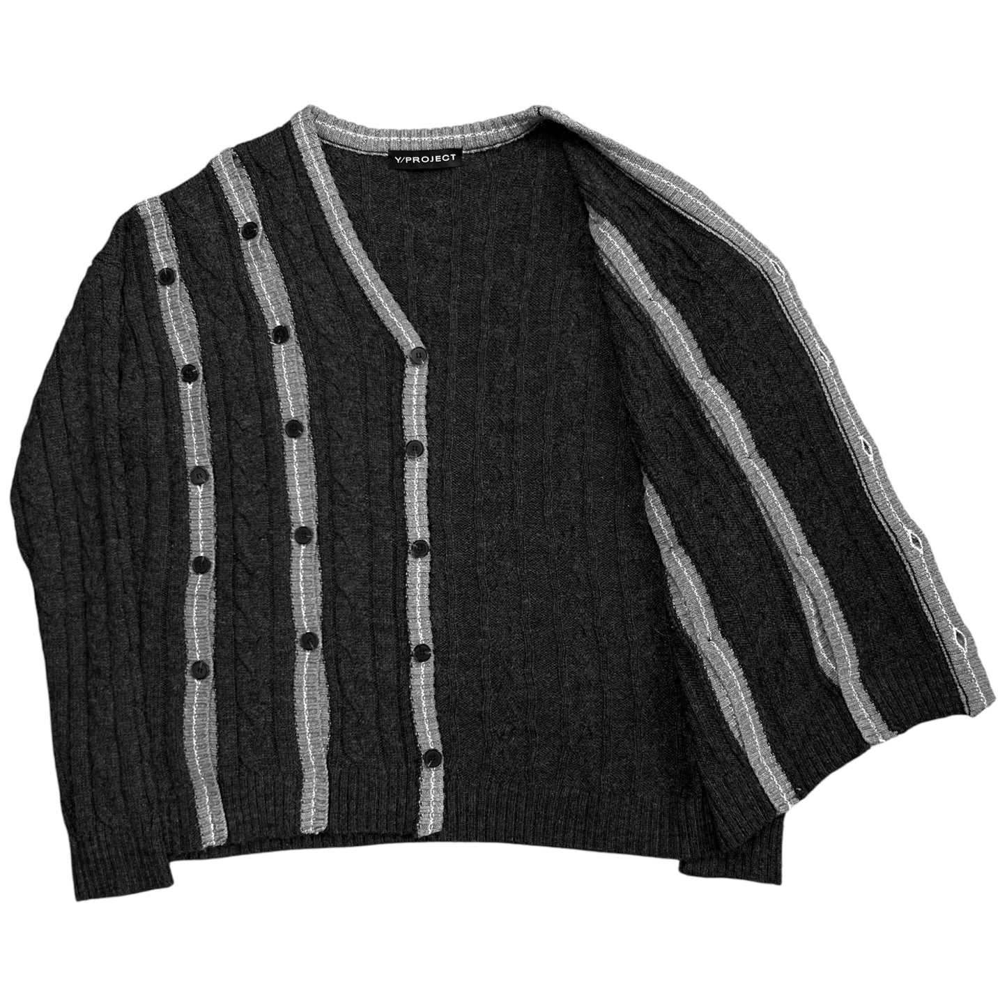 Y/Project Multi Button Stripe Knit Cardigan - SS23