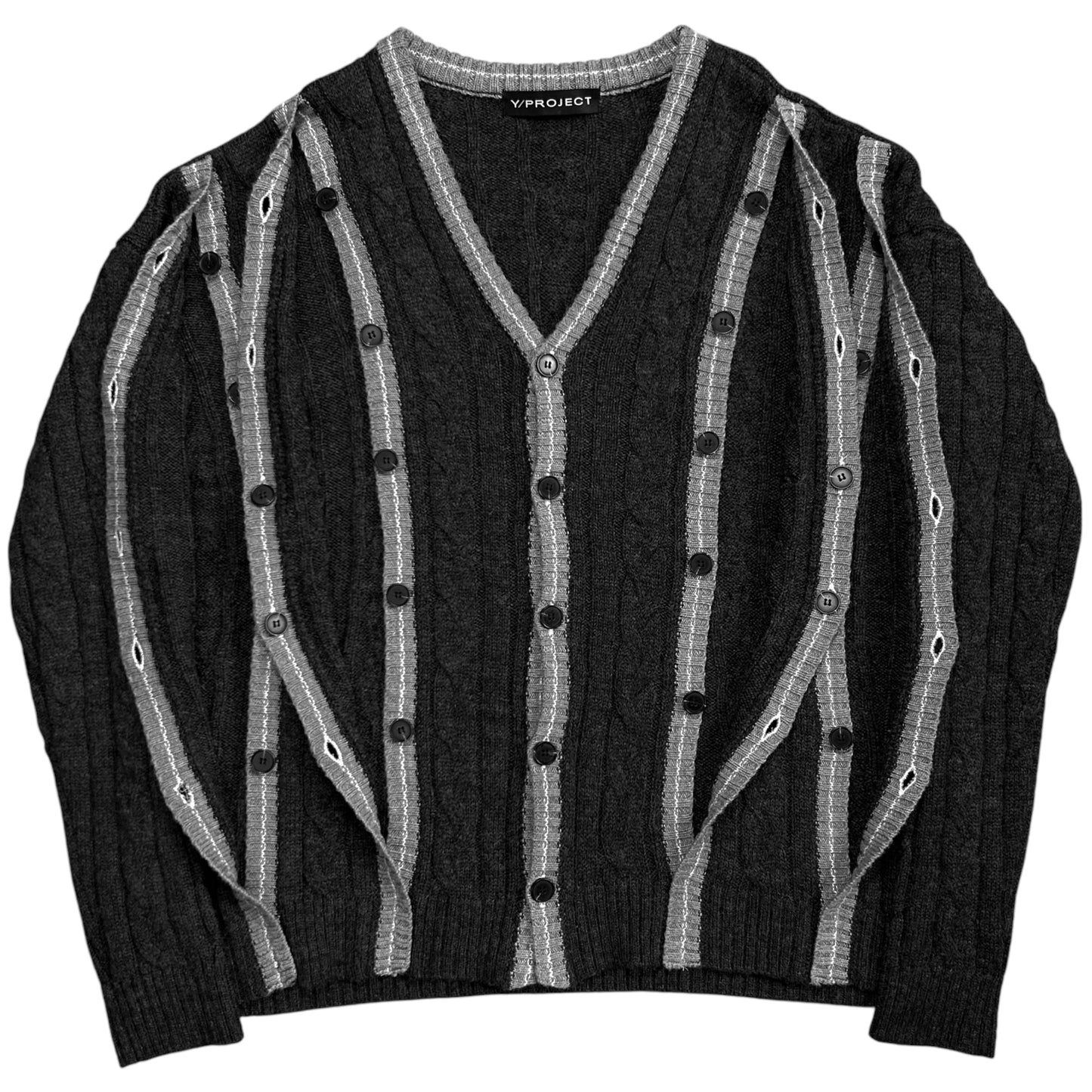 Y/Project Multi Button Stripe Knit Cardigan - SS23