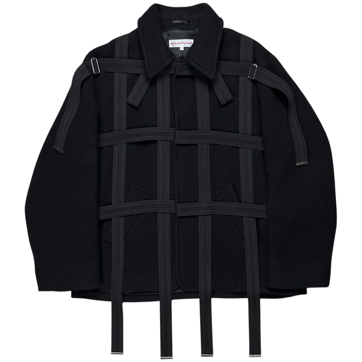 Walter Van Beirendonck Bondage Seatbelt Fur Scarf Jacket - AW19