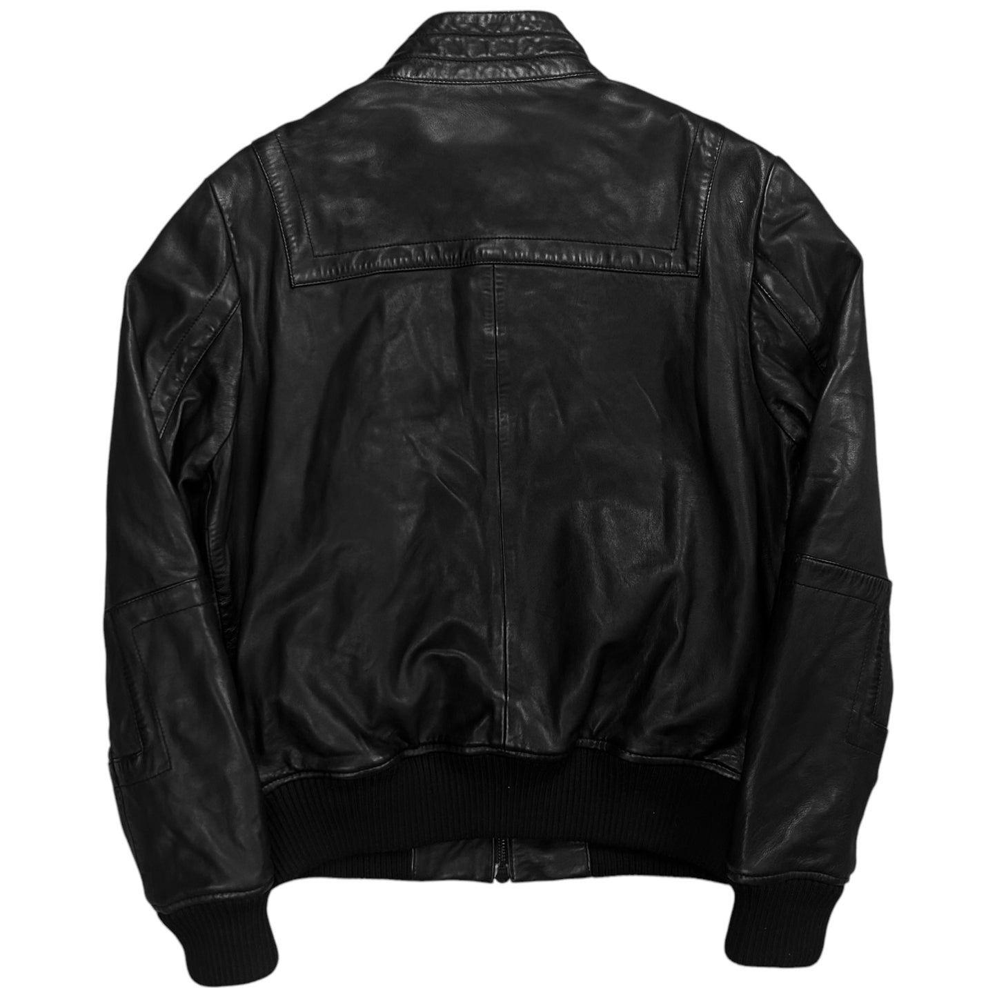 Dirk Bikkembergs Moto Leather Bomber Jacket