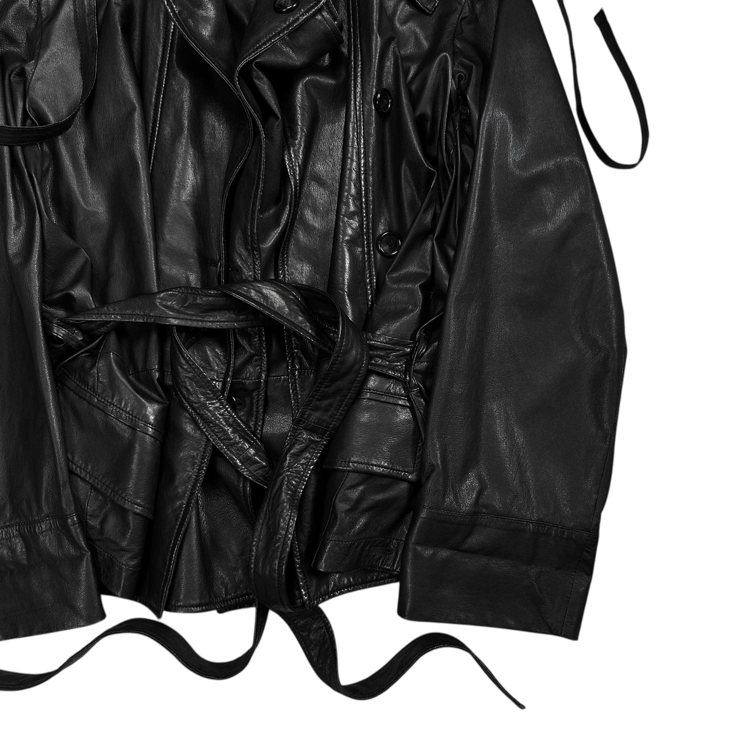 Ann Demeulemeester Bondage Multi Breasted Leather Jacket - AW10