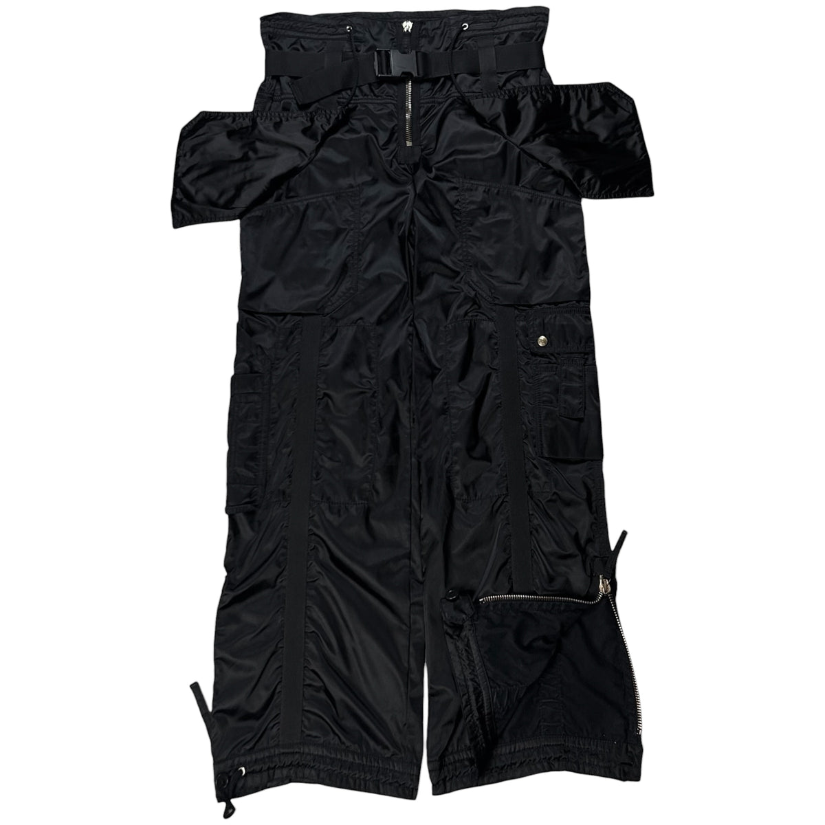Jean Paul Gaultier Wide Parachute Bondage Nylon Pants - AW03