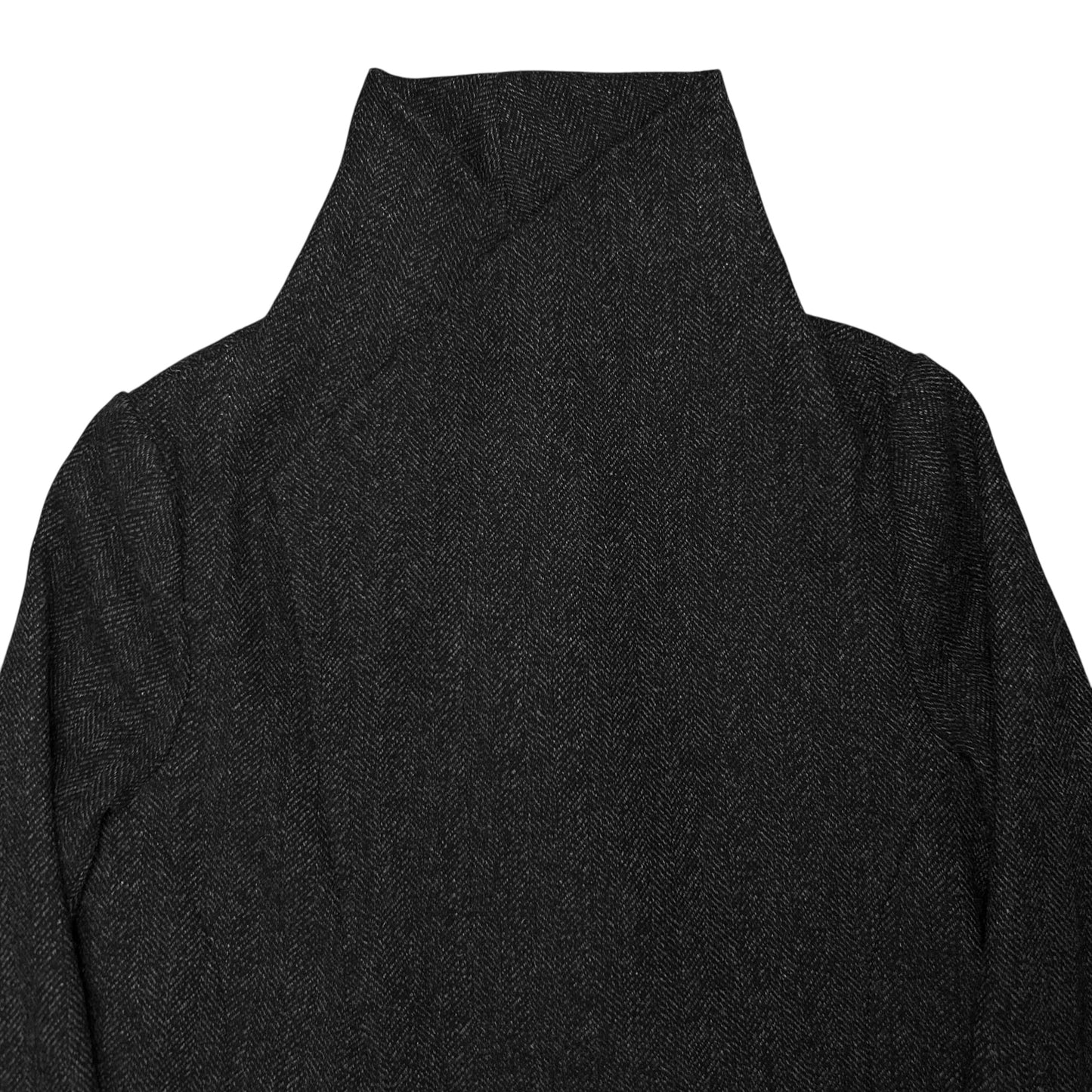 Ann Demeulemeester Asymmetric Drape Collar Wool Overcoat - AW14