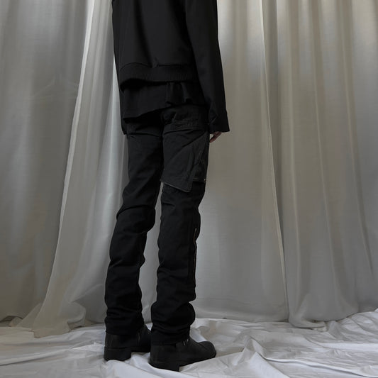 Dirk Bikkembergs Detachable Leather Cargo Pocket Pants