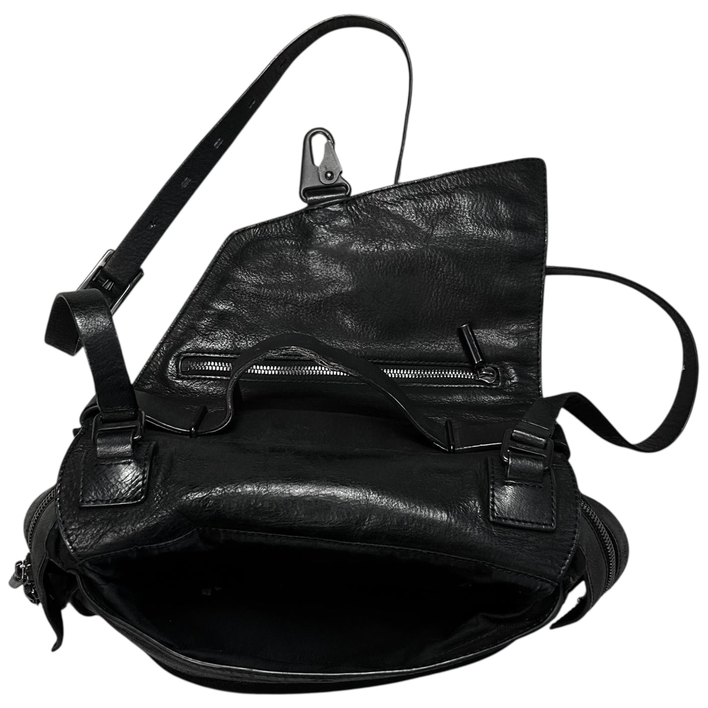 Helmut Lang Carabiner Asymmetric Leather Bag