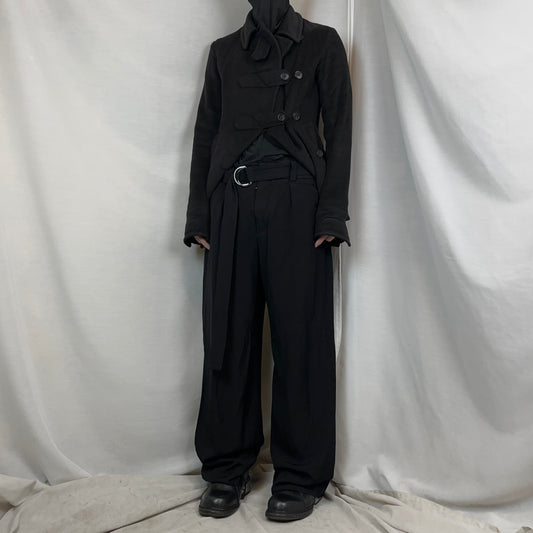 Jil Sander Wide D-Ring Belt Linen Pants - SS23