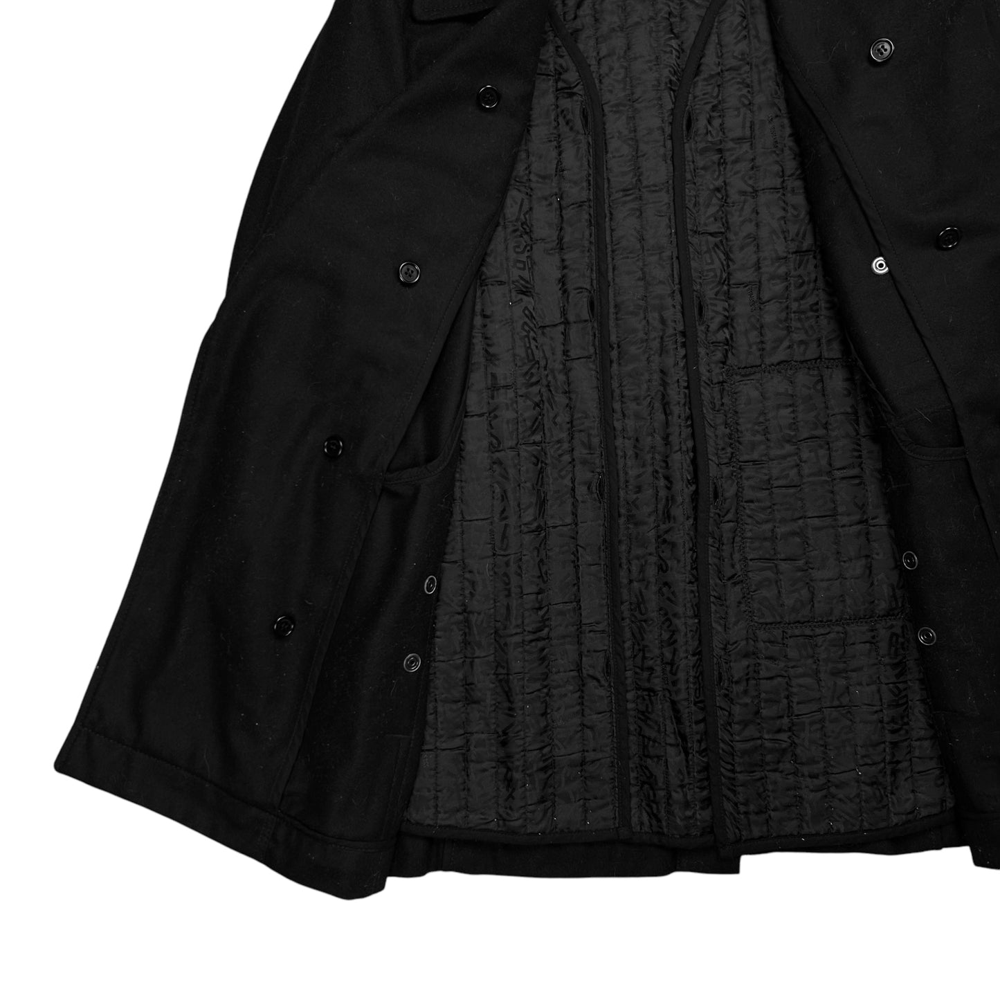 Dirk Bikkembergs Layered Double Breasted Wool Jacket