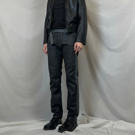Dries Van Noten Waxed Bondage Jeans - AW14