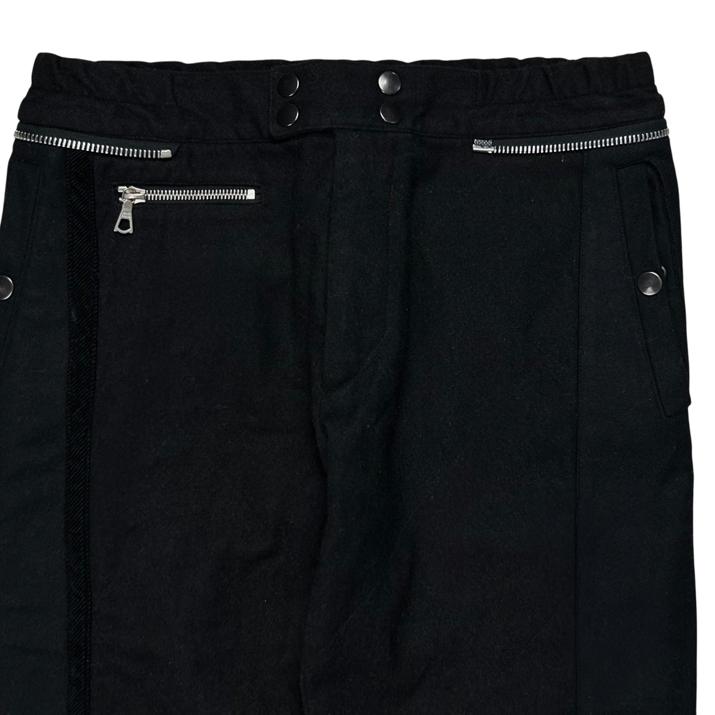 Dries Van Noten Moto Multi Zip Wool Pants - AW14