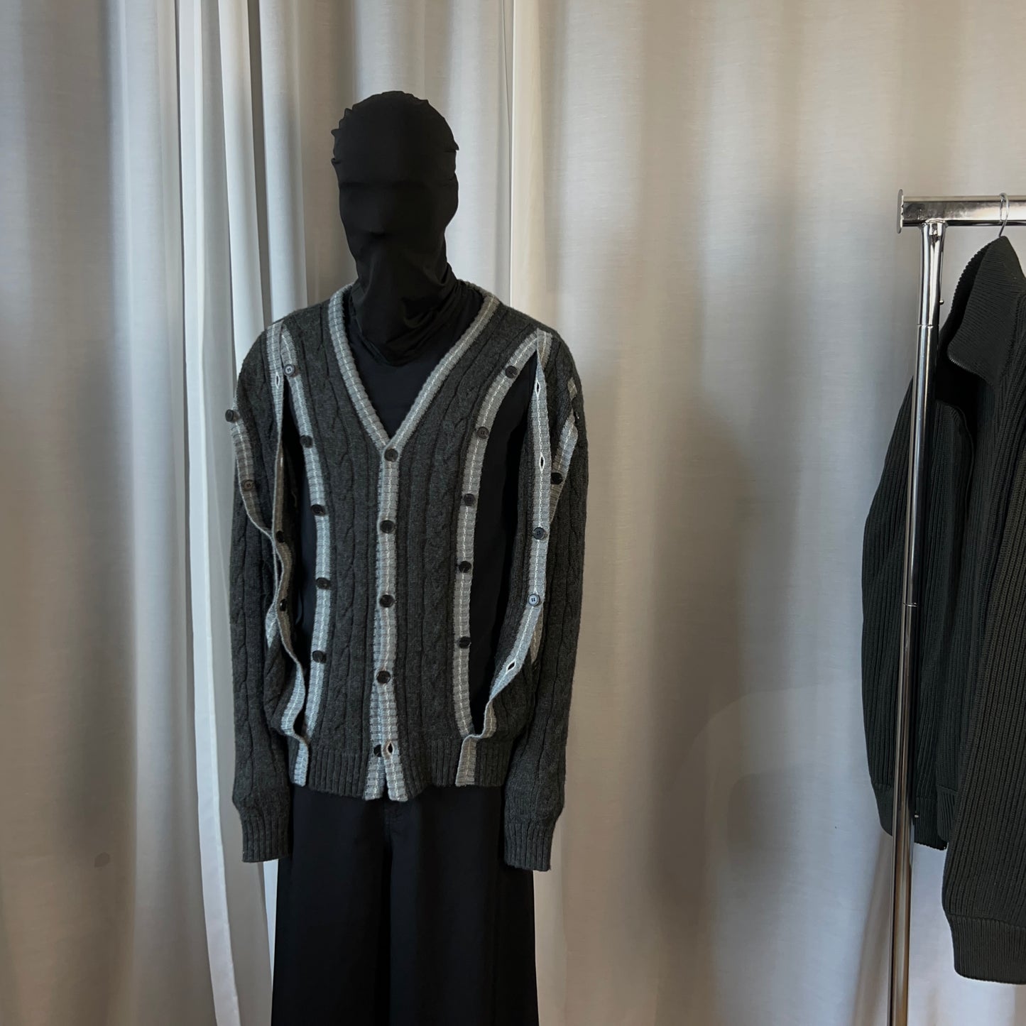 Y/Project Multi Button Stripe Knit Cardigan - SS23
