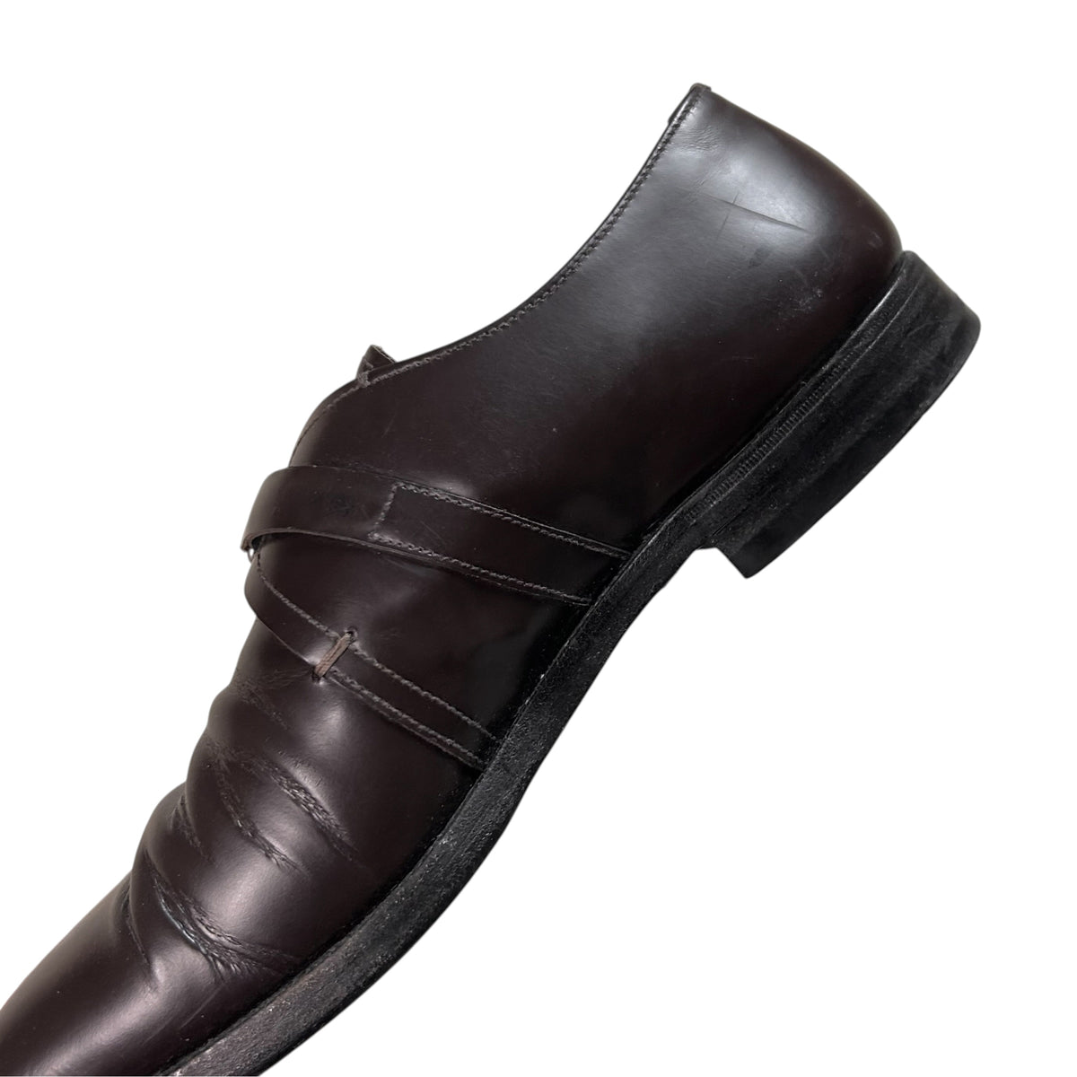 Prada Harness Belt Monk Strap Derbies