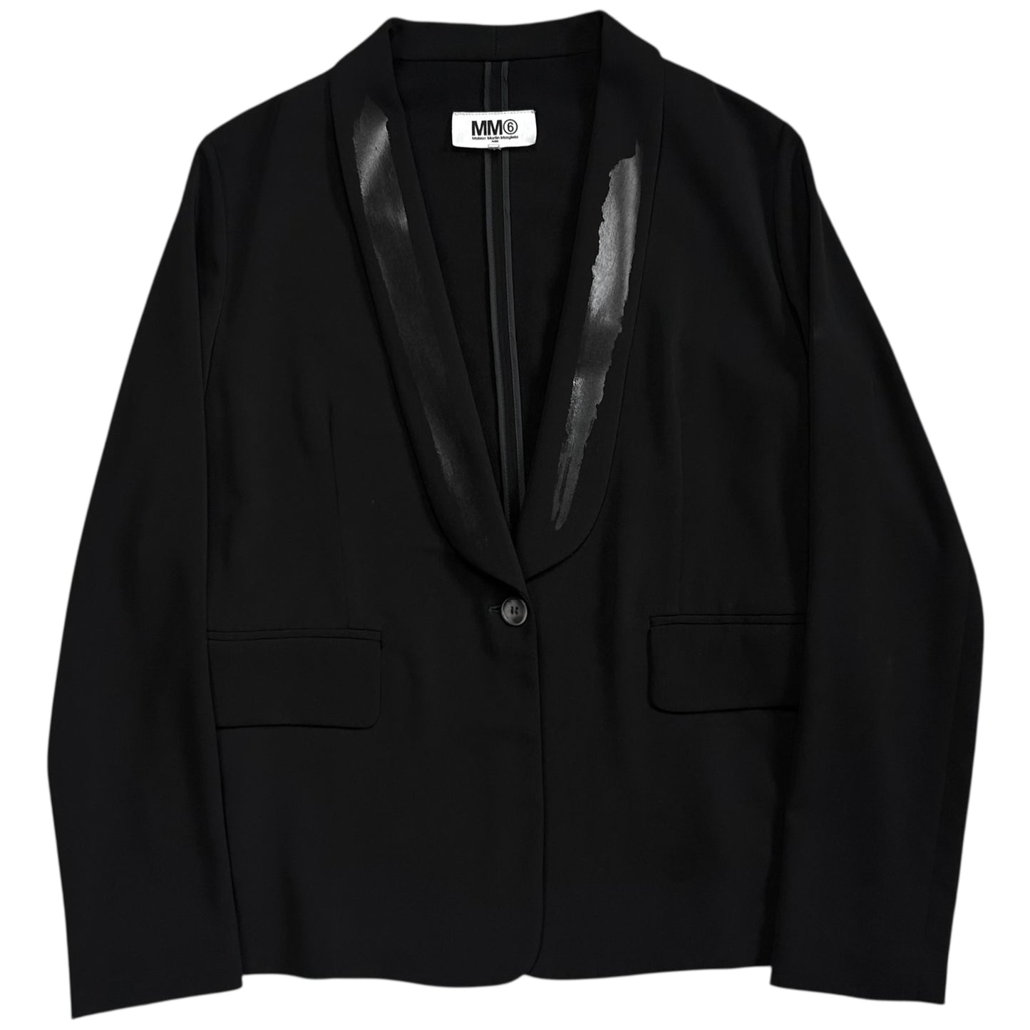 MM6 Maison Martin Margiela Paint Shawl Lapel Blazer - AW15