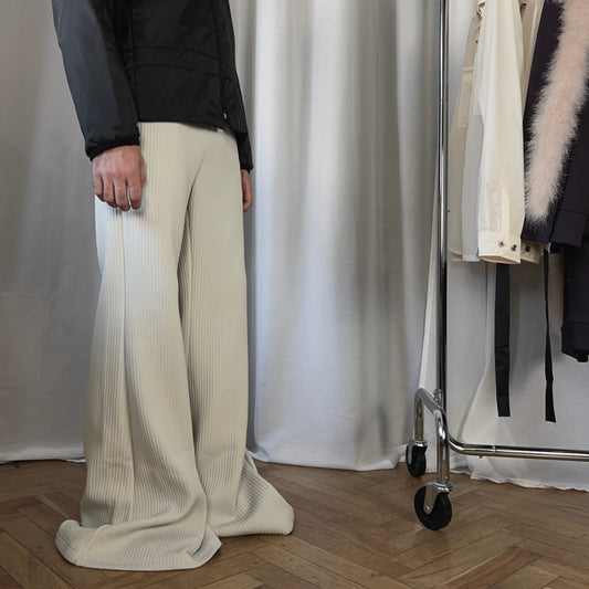 MM6 Maison Margiela Flared Plisse Lounge Pants - AW18