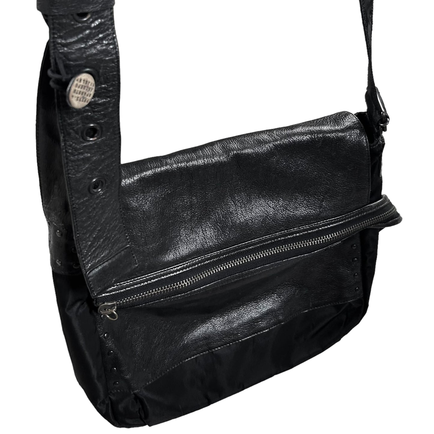 Y’Saccs Yohji Yamamoto Leather Flap Messenger Bag
