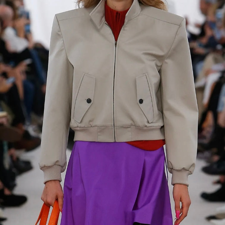 Balenciaga Cropped Flying Shoulders Harrington Jacket - SS17