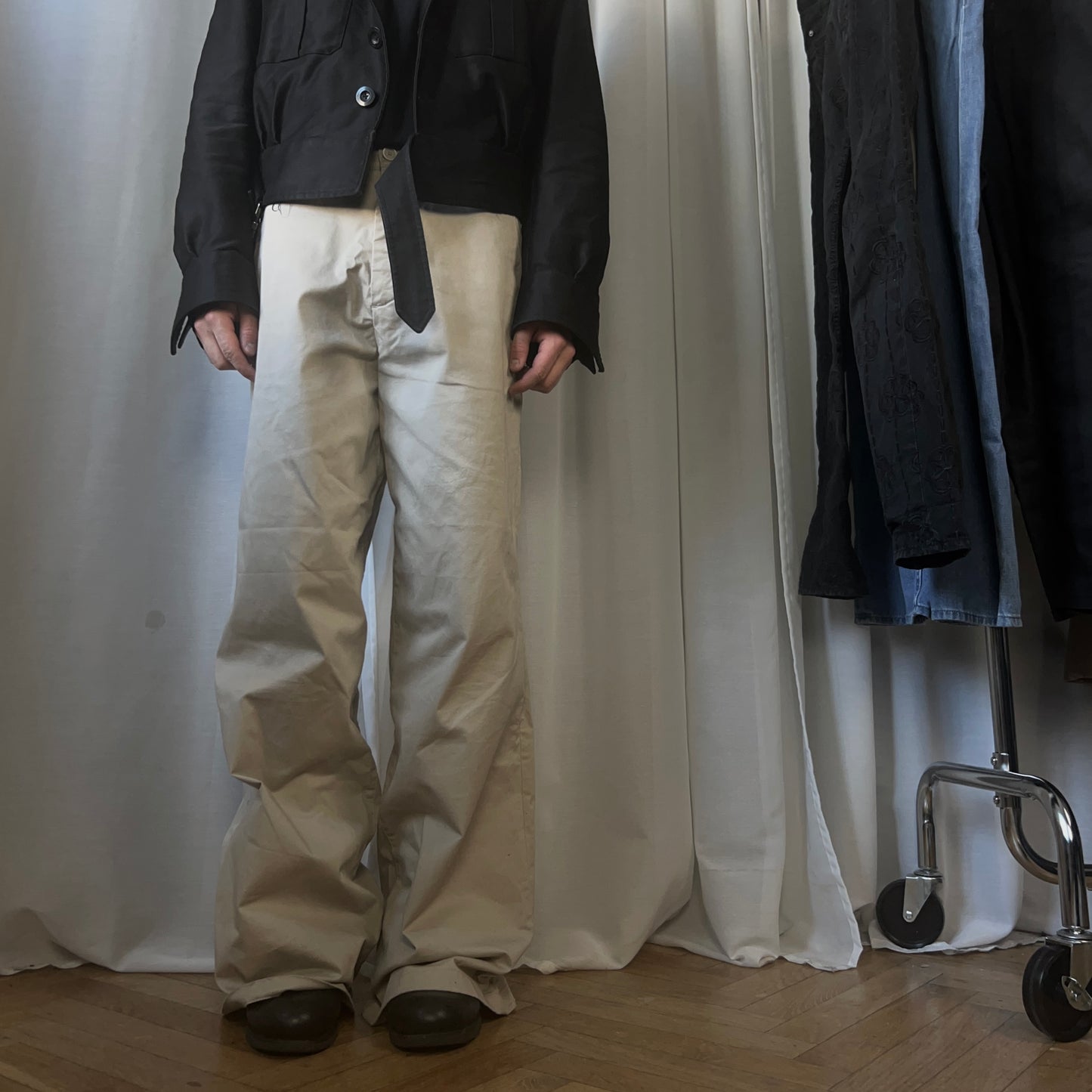 Balenciaga Wide Logo Tab Chino Trousers - SS18