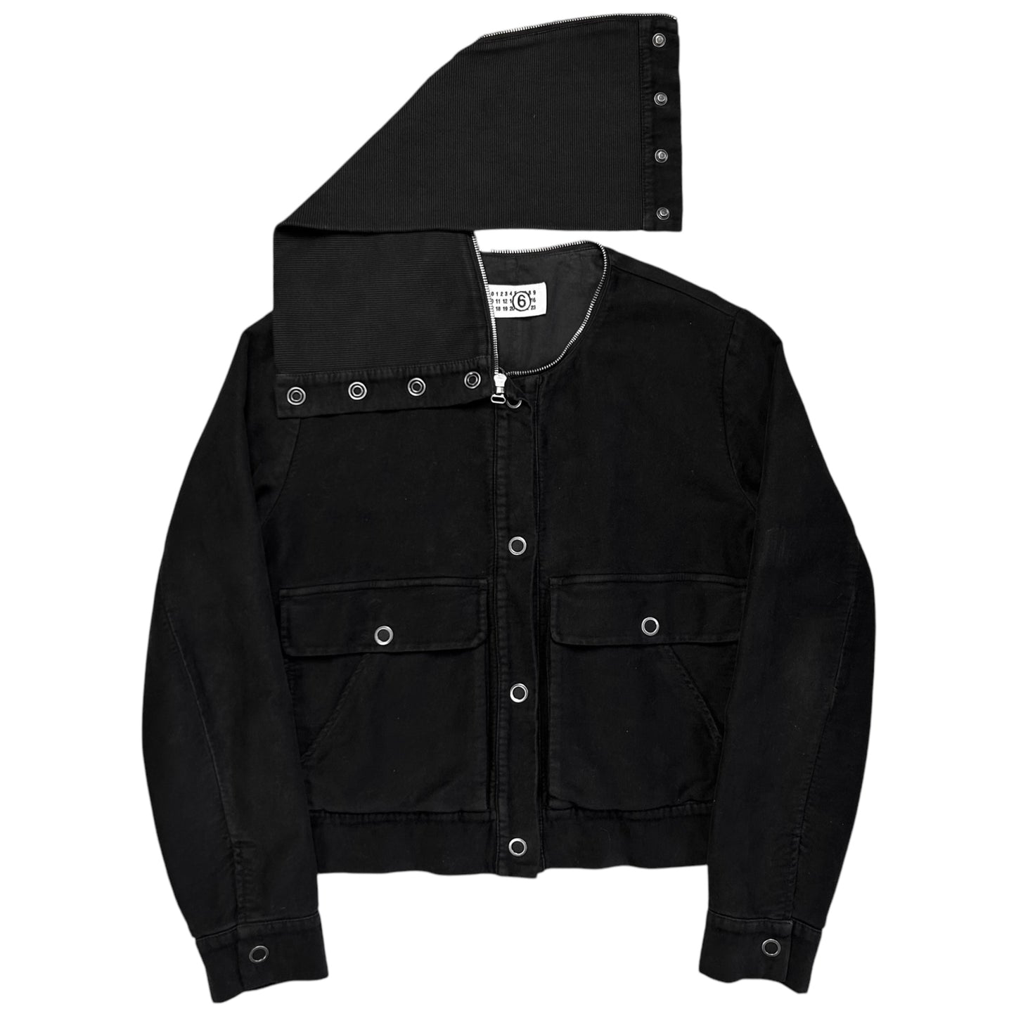 Maison Martin Margiela Zipped High Neck Snap Bomber Jacket - AW05