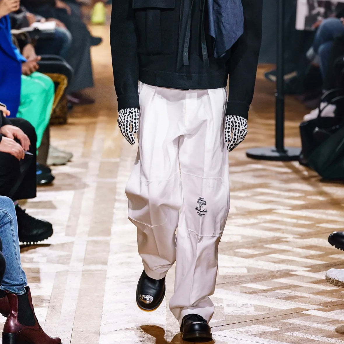 Raf Simons Embroidered Double Knee Pants - AW19