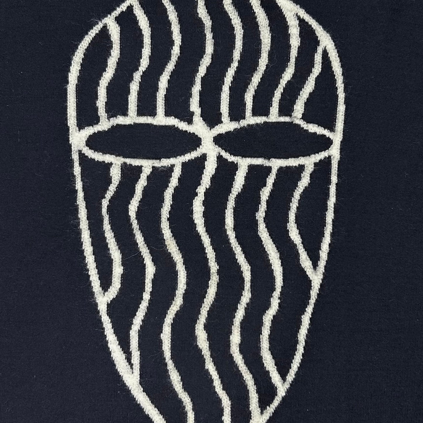 Comme des Garcons Shirt Face Mask Intarsia Wool Sweater - SS19