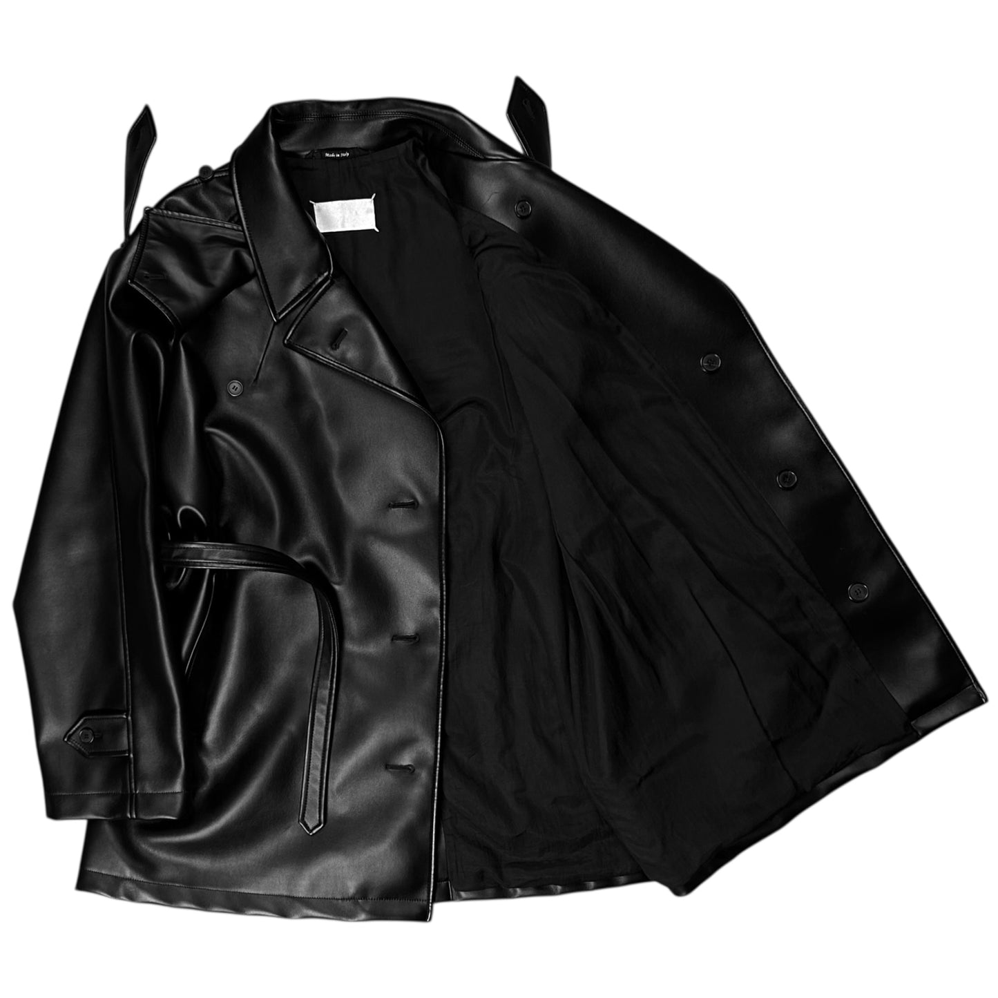 Maison Margiela Belted Vegan Leather Blazer - AW19