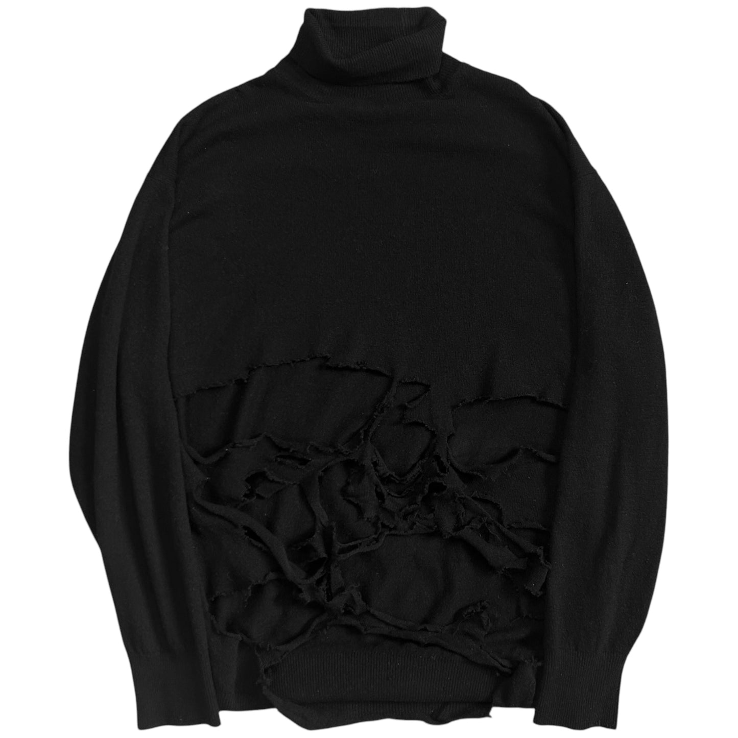 Comme des Garcons Homme Destroyed Turtleneck Sweater - AW04