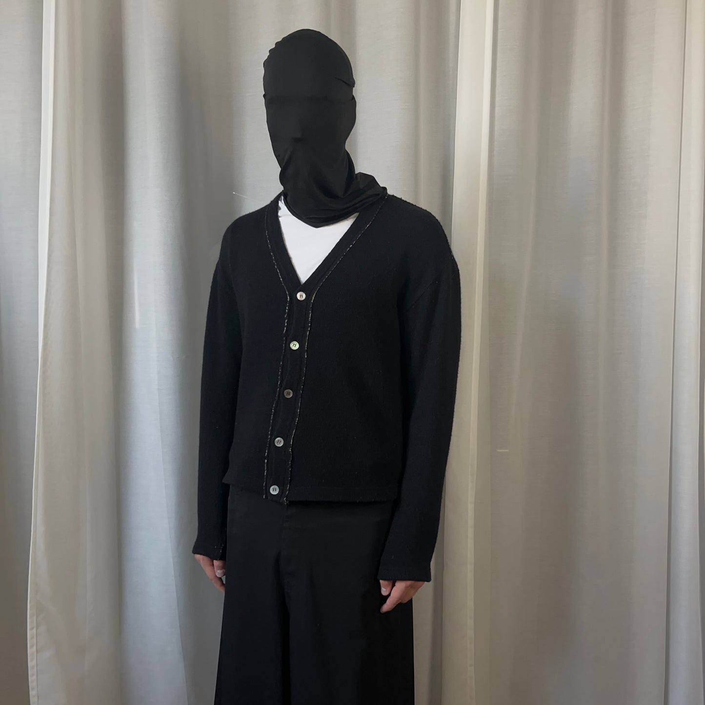 Comme des Garcons Homme Cropped Contrast Stitch Cardigan - AW04