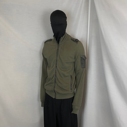 Dirk Bikkembergs Leather Strap Military Zip Sweater - SS09