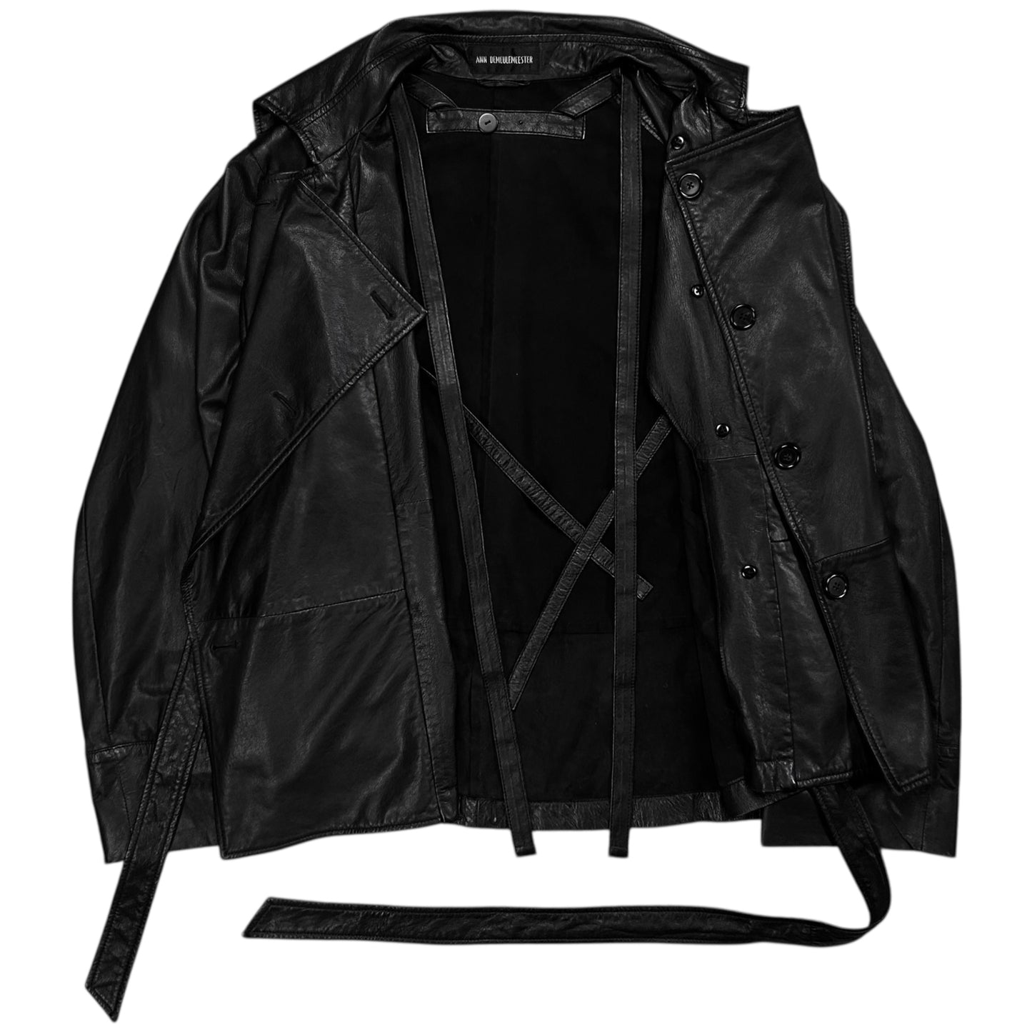 Ann Demeulemeester Bondage Multi Breasted Leather Jacket - AW10