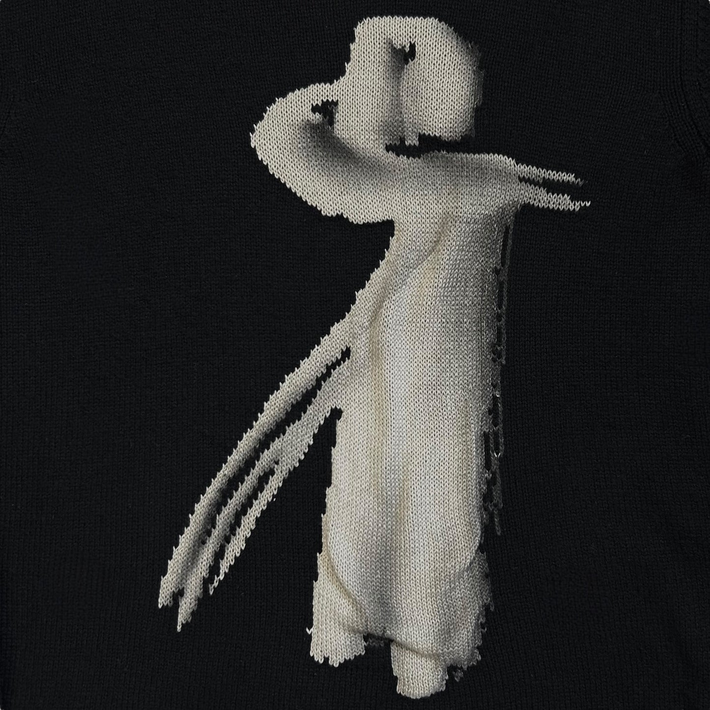 Yohji Yamamoto Pour Homme Girl Intarsia Knit Sweater - AW18