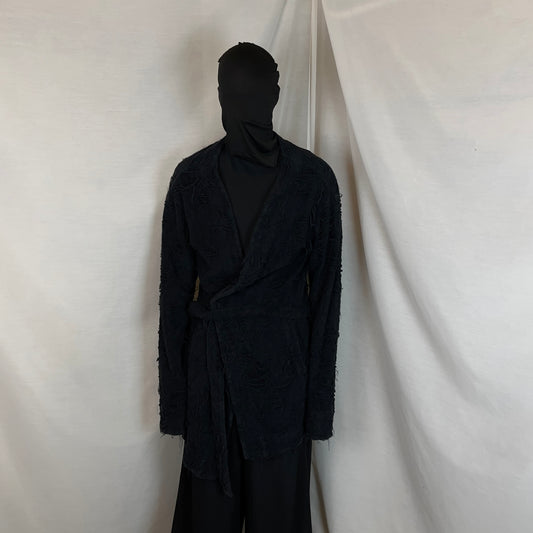 Yohji Yamamoto Pour Homme Frayed Wrap Belt Cardigan - AW12