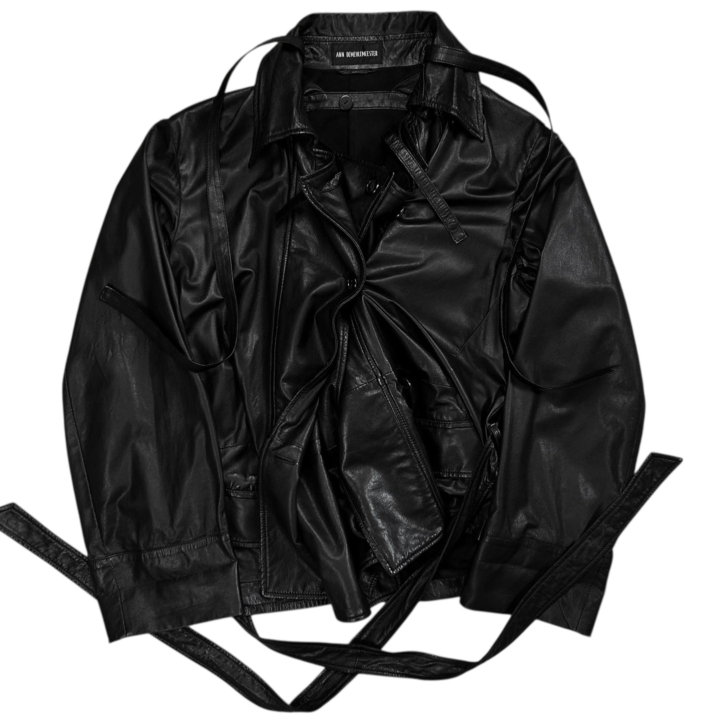 Ann Demeulemeester Bondage Multi Breasted Leather Jacket - AW10