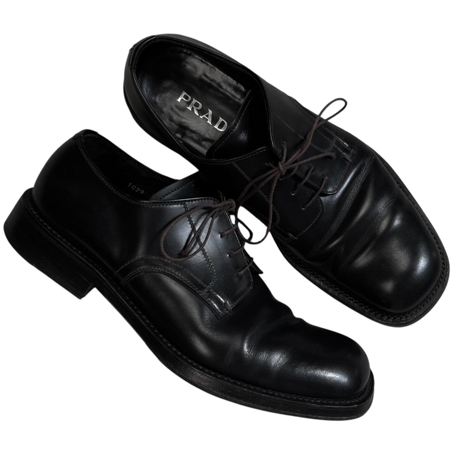 Prada Square Toe Classic Derbies