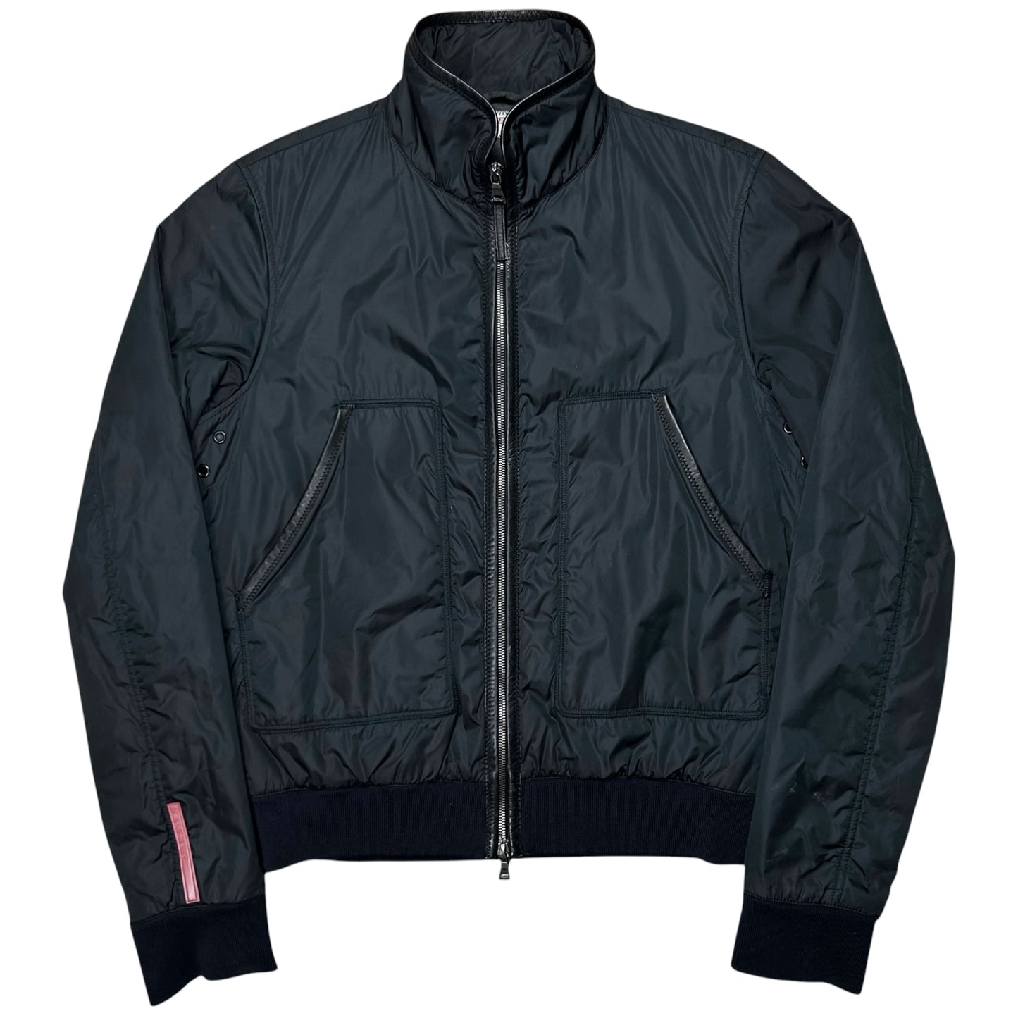 Prada Leather Trimmed Bomber Jacket - SS10