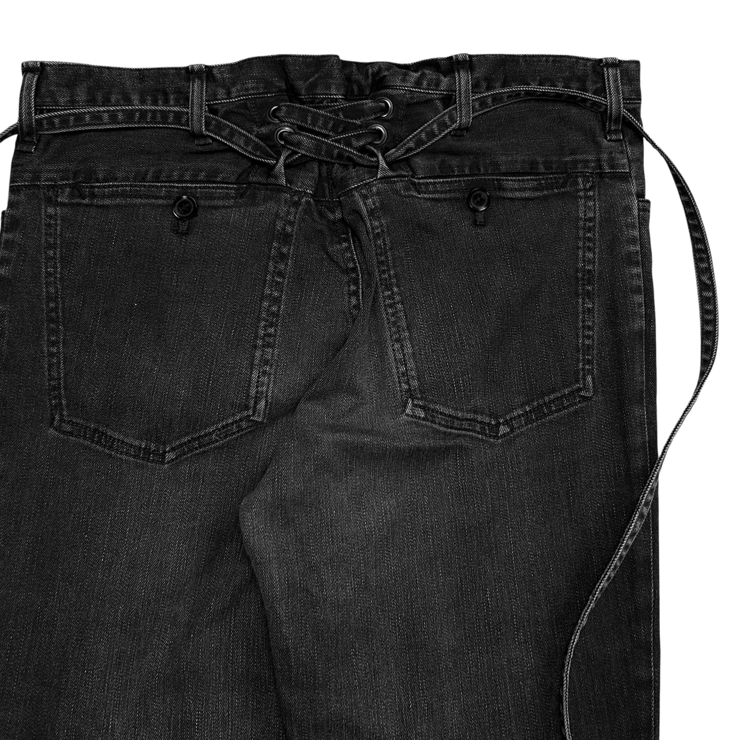 Y‘s by Yohji Yamamoto Back Lace Strap Jeans
