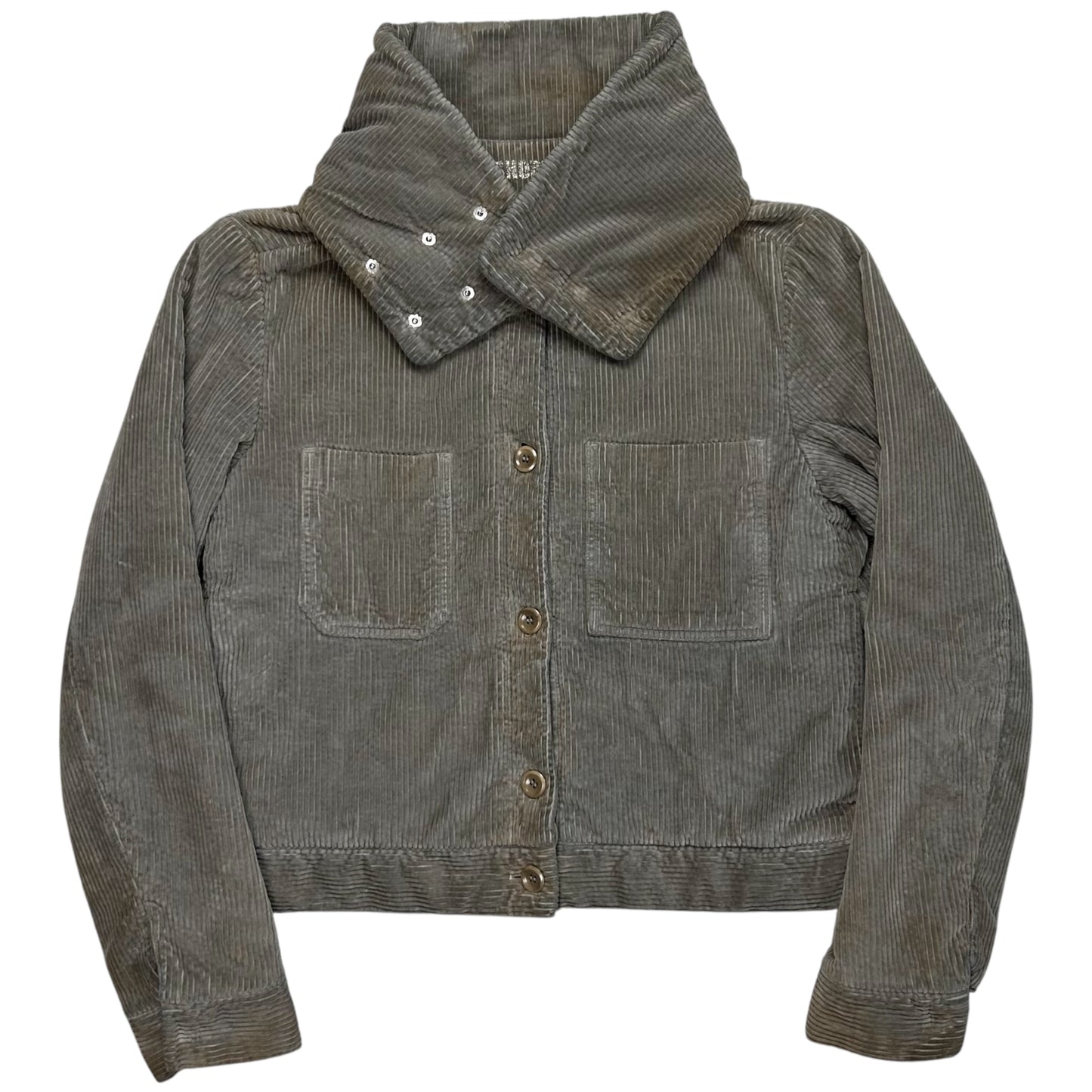 Maison Martin Margiela Detachable Collar Scarf Corduroy Bomber Jacket - AW01