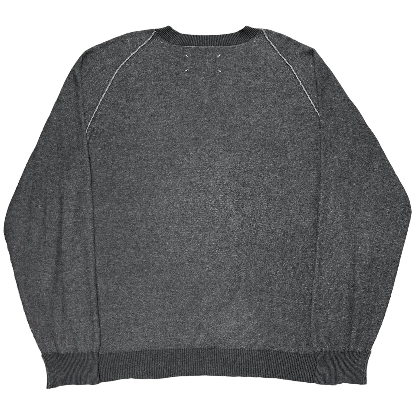 Maison Martin Margiela Contrast Distressed V-Neck Sweater