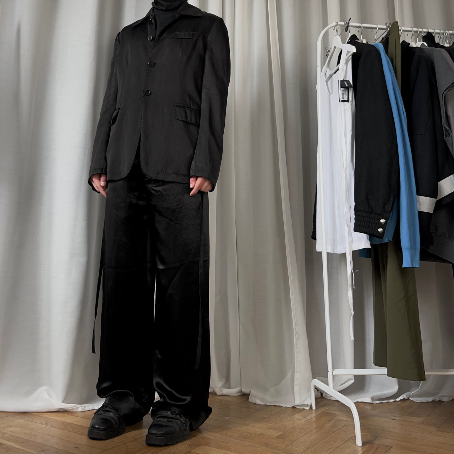 Ann Demeulemeester Anneke Comfort Satin Trousers - AW21