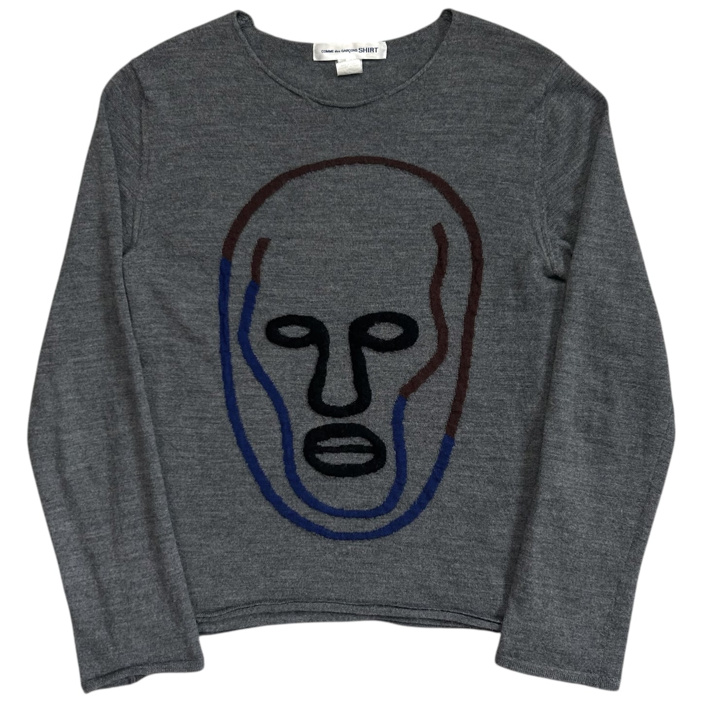 Comme des Garcons Shirt Face Intarsia Wool Sweater - SS19