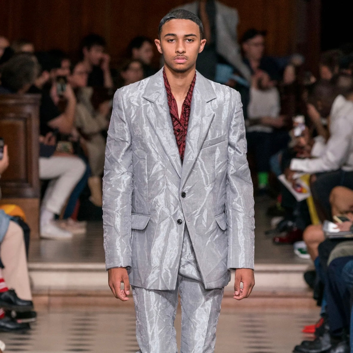 Y/Project Wrinkled Organdy Layer Sample Blazer - SS20