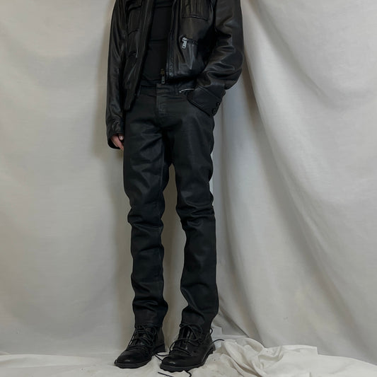 Balenciaga Waist Trimmed Waxed Jeans - SS13