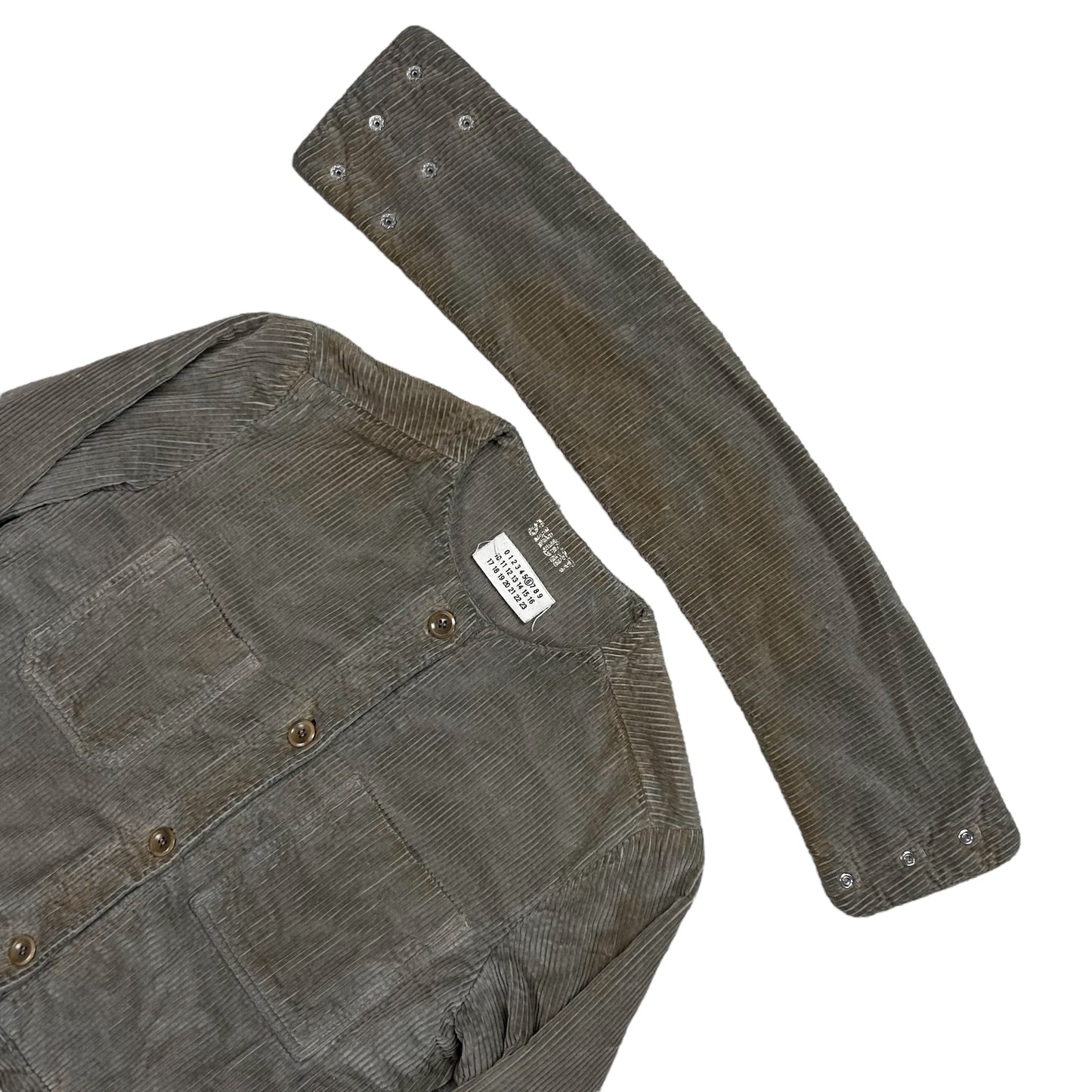 Maison Martin Margiela Detachable Collar Scarf Corduroy Bomber Jacket - AW01