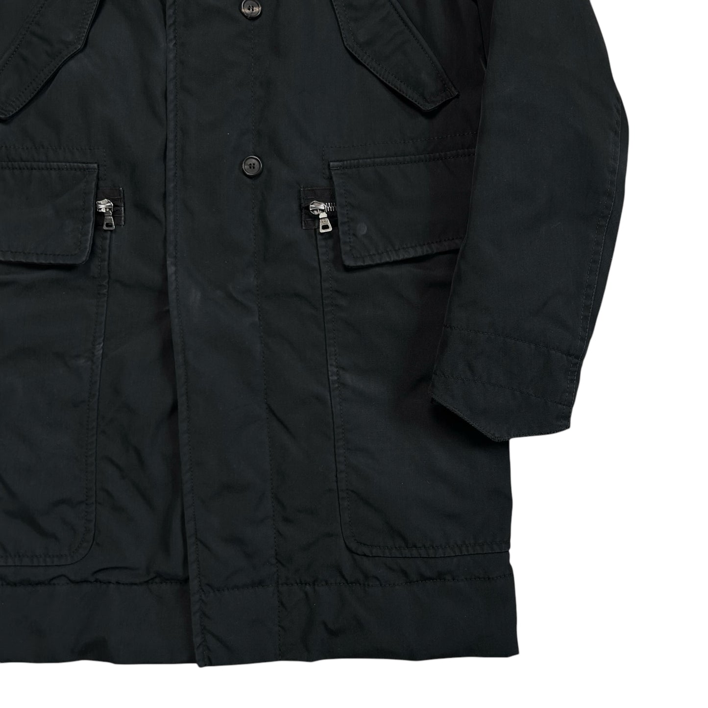 Prada Sheep Fur Collar Parka